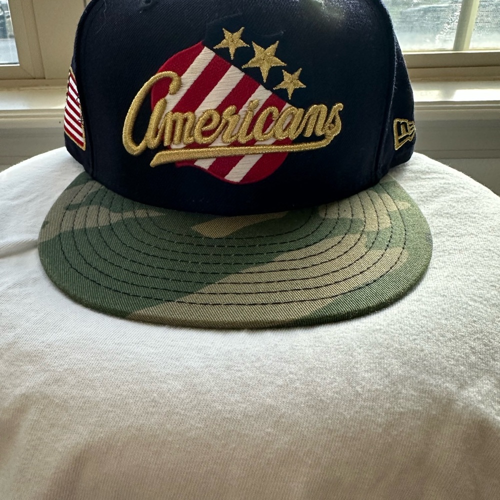 Americans Logo with Camo Brim SnapBack.